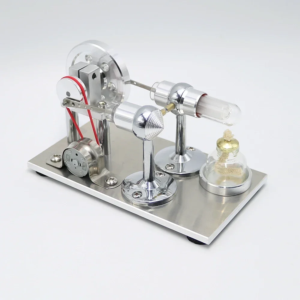 New Hot Air Stirling Engine Model Generator Motor with Light LED Steam Generator Model Hobby Birthday Gift Toys