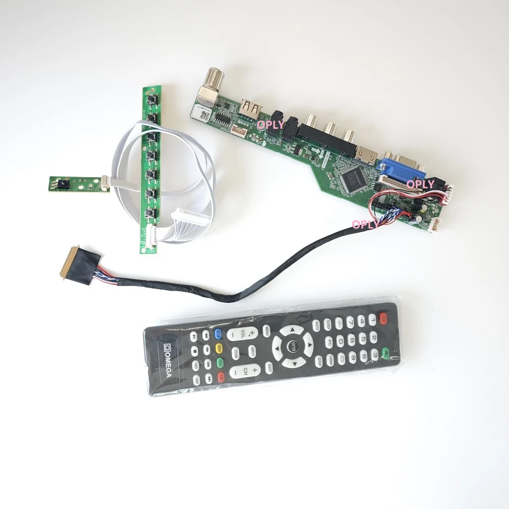 

TV Controller board kit for LTN156AT35 HB156WX1 1366X768 15.6" HDMI-compatible RF USB AV VGA Audio LED Screen