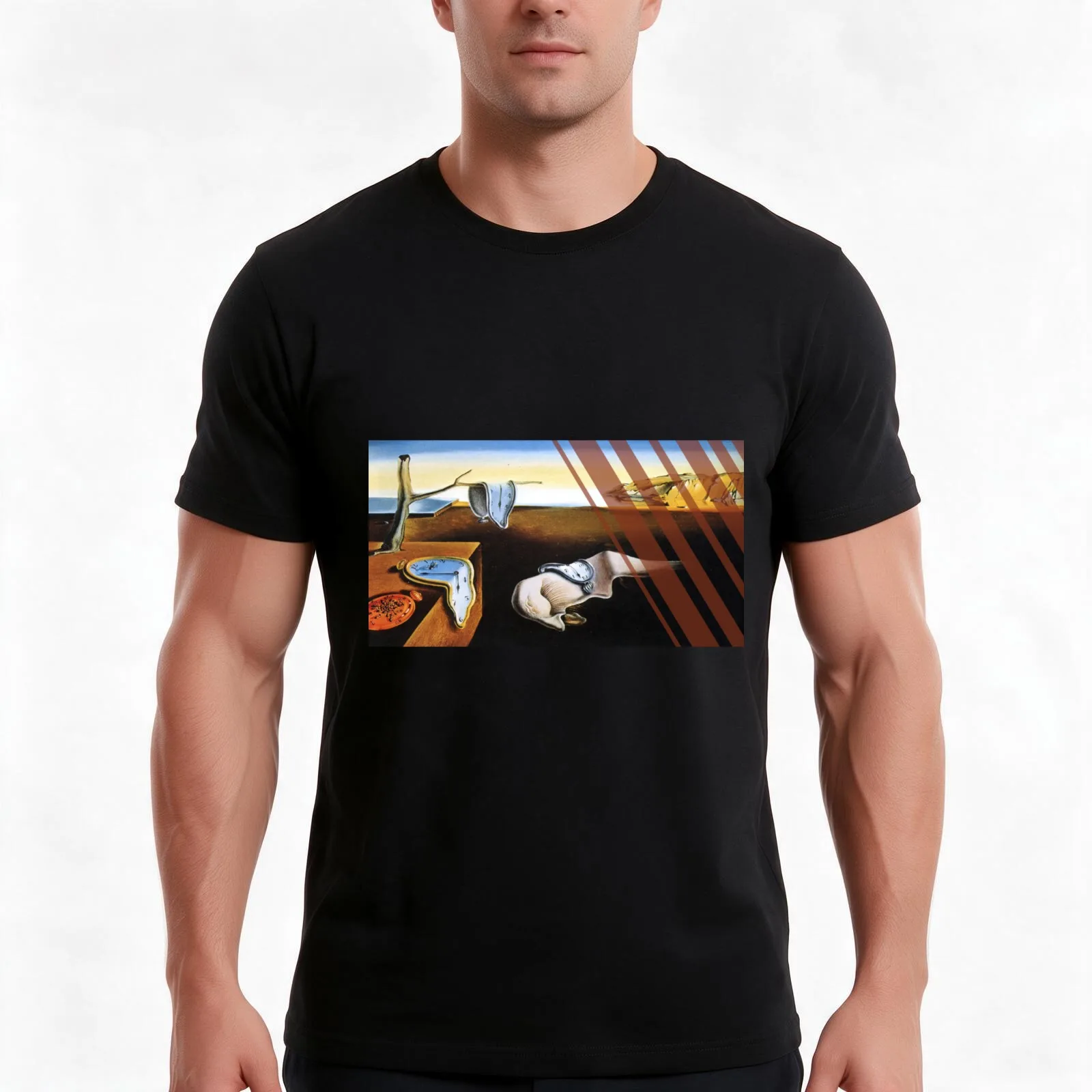 The Persistence of Memory Modernized T-Shirt Summer Casual Cotton Tee Oversized Streetwear Tops Vintage Graphic Print