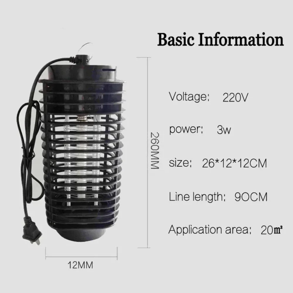 Bug Zapper Outdoor,Electronic Mosquito Zapper Fly Zapper for Outdoor Indoor,European American Standard Electronic Mosquito Lamp