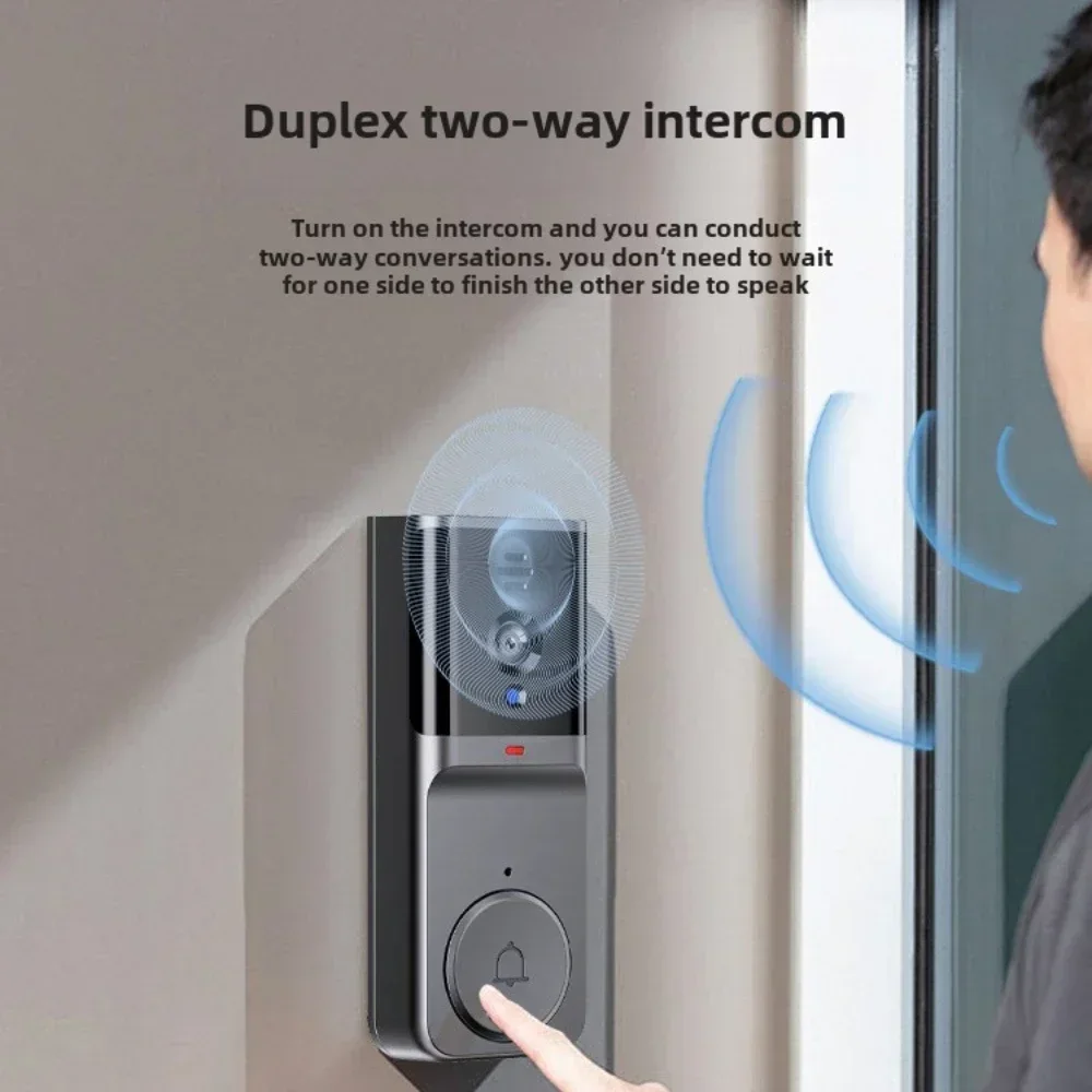 Campanello video wireless 1080P con schermo IPS da 4,3", visione notturna IR e WiFi 2.4G impermeabile per la sicurezza domestica/appartamento