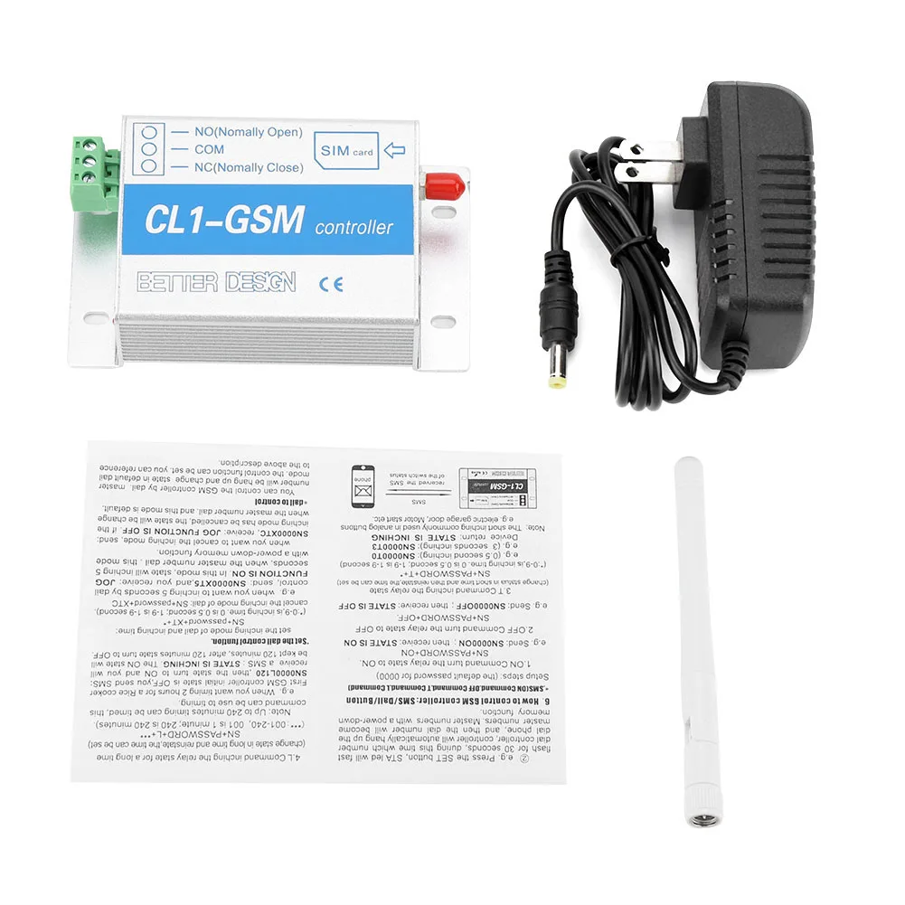 

CL1 GSM Wireless Remote Controller SMS Smart Home Security System Gate Door Access Relay Control Module Alarm Device