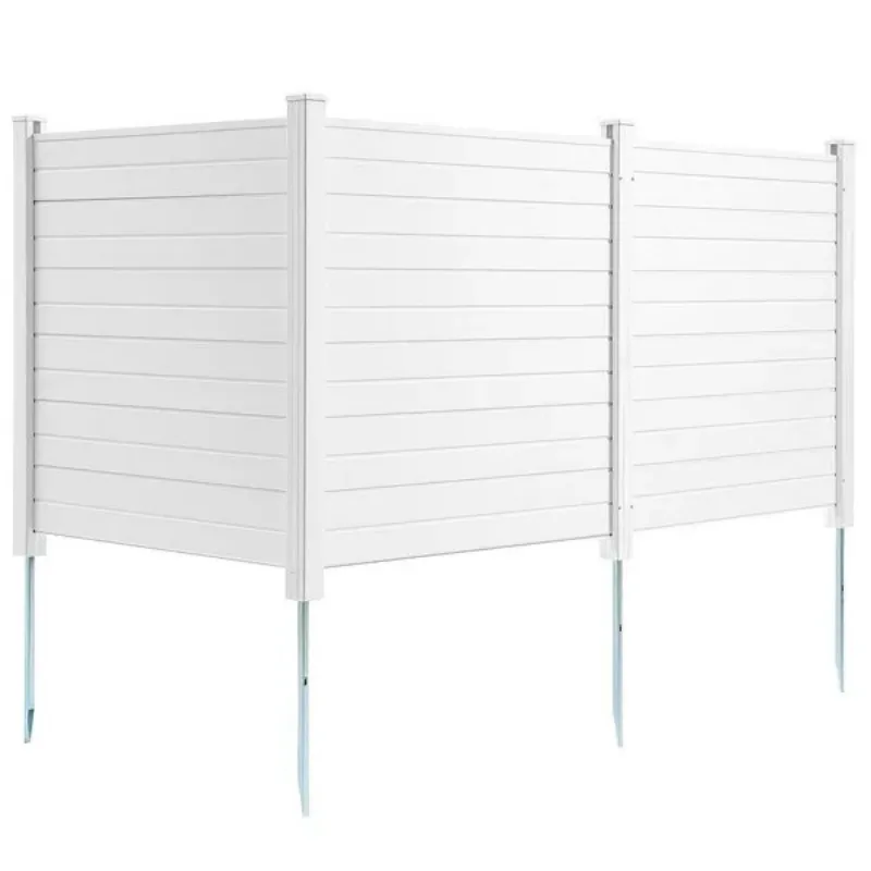 

VEVOR Outdoor Privacy Screens, 50" W x 50" H Air Conditioner Fence, Pool Equipment Enclosure, Horizontal Vinyl Privacy Fence, Pe