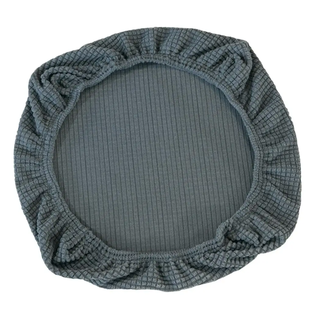 Decorative Chair Seat Cushion Cover Solid Color Elastic Slip-on for Dining Chairs Wedding Banquet Home