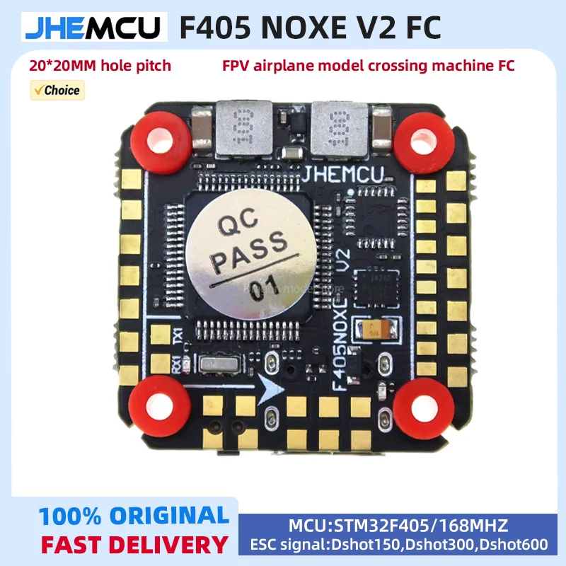 

JHEMCU F405 NOXE V2 Flight Controller Baro OSD 16MB BlackBox 5V 10V Dual BEC 20X20mm 3-6S LIPO for FPV Freestyle Drone DIY Parts