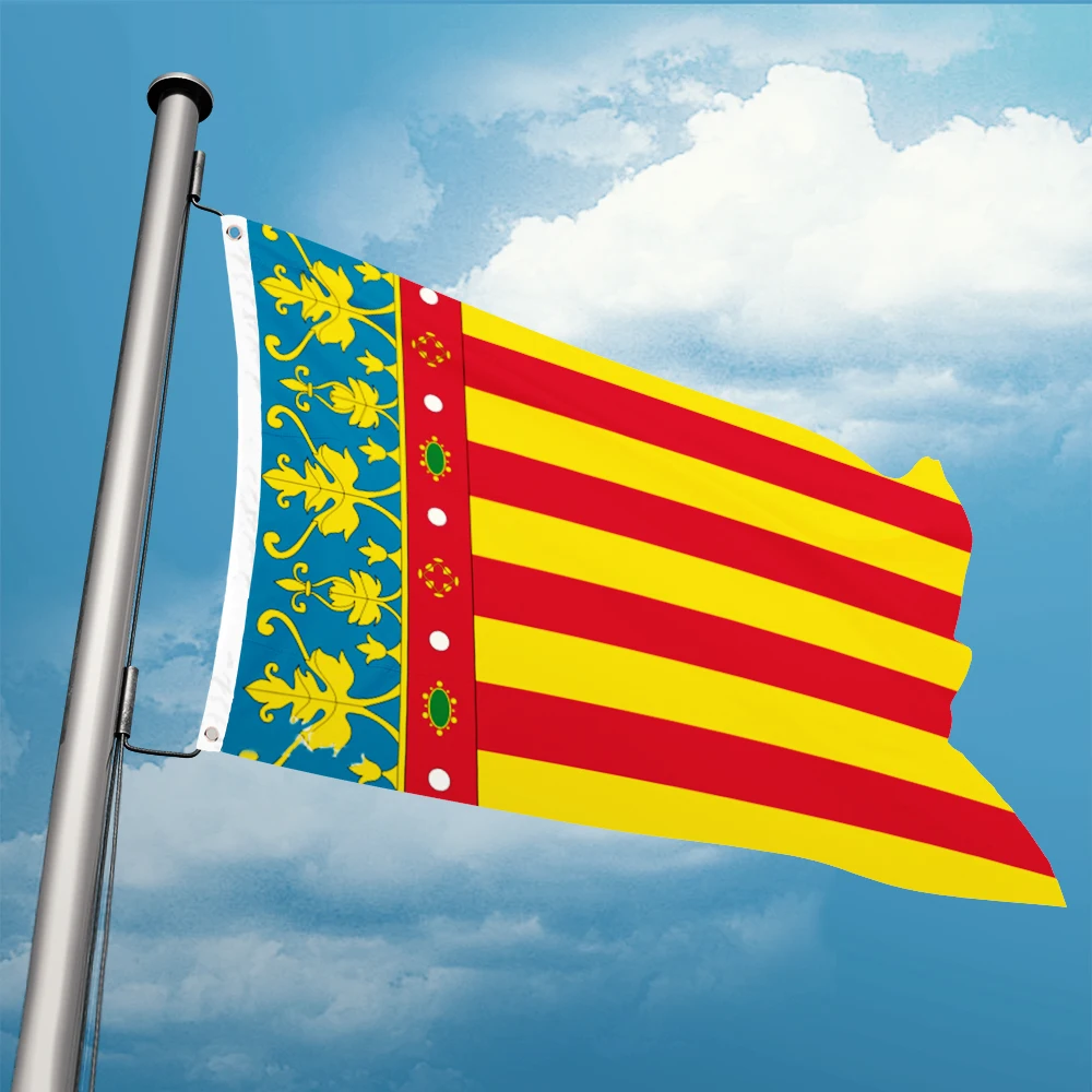 Spain Spanish Valenciana Flag 3ft x 5ft Polyester Banner Flying 150* 90cm Custom flag outdoor