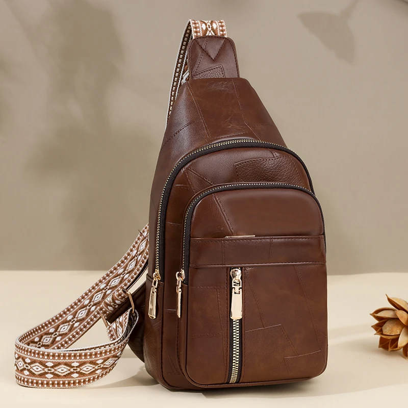 

New Casual Women's Crossbody Bags Fashion Female Bag Nwe Women PU Leather Chest Bag High Quality Shoulder Bags 2024 Sac A Main