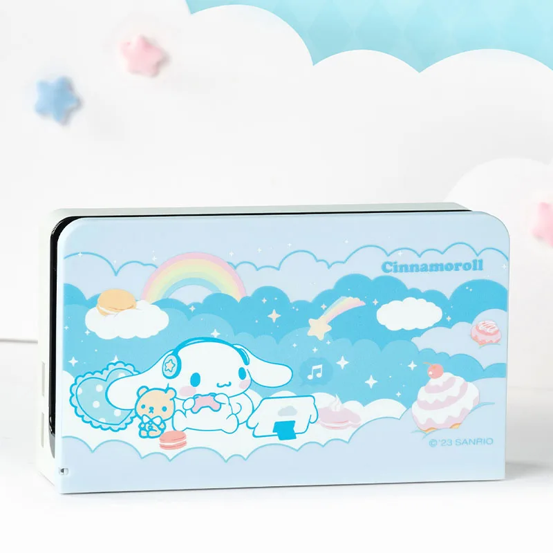 Nuovo Kawaii Sanrioed Cinnamoroll Pochacco Anime Figura Interruttore Ns/oled Base Custodia protettiva Squisito Accessori digitali Regalo