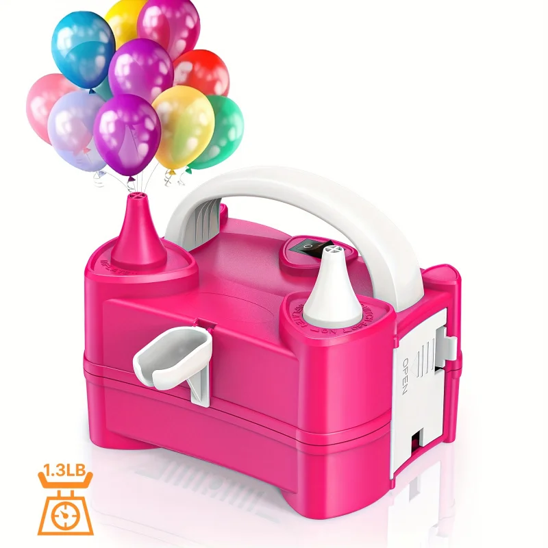

Electric Balloon Pump, Portable Air Inflator for Party Balloons, 400W High Power Dual Nozzle Inflation Machine, with US Plug,
