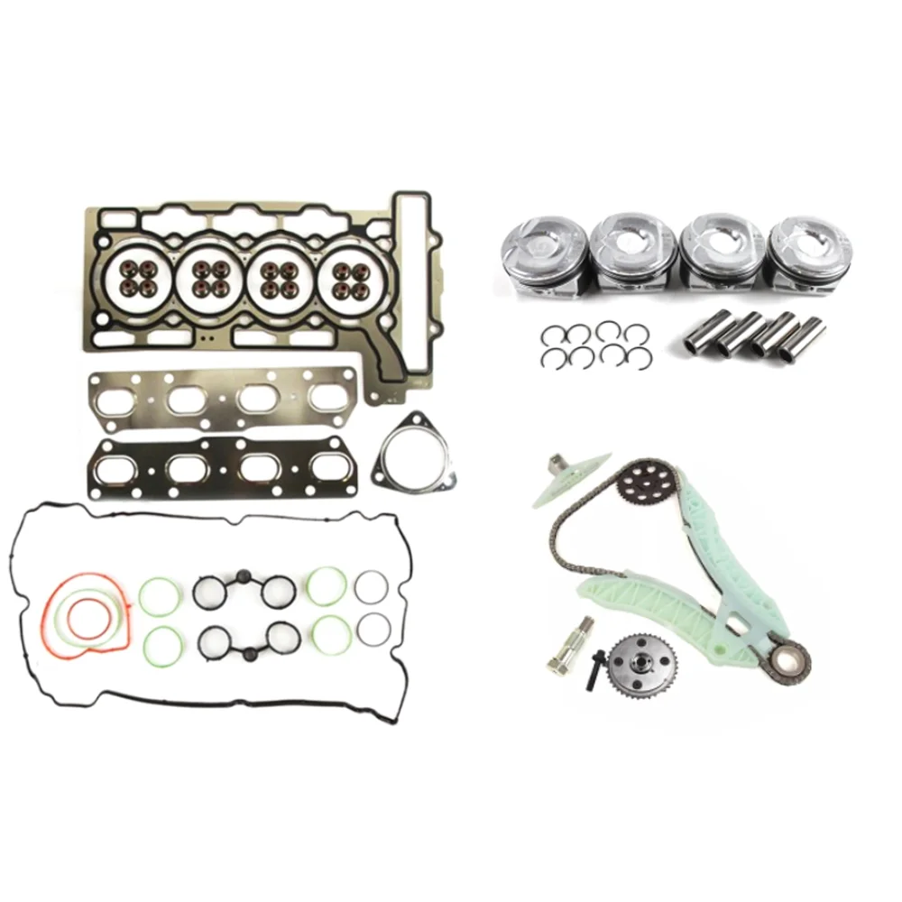 AUTO Overhaul Engine Gasket Kit Pistons Set Timing chain kit For BMW MINI 1.6L 1.6 L T N14B20 N18 R55 R56 2006-2012