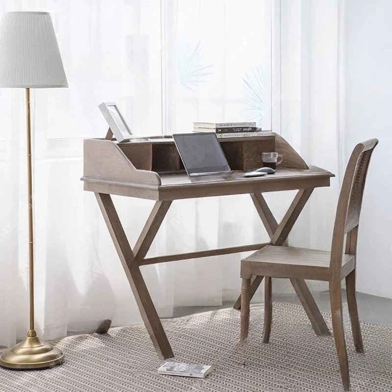 AA Solid wood light luxury desk and chair combination desk household children's writing desk with high-end pumping can be made