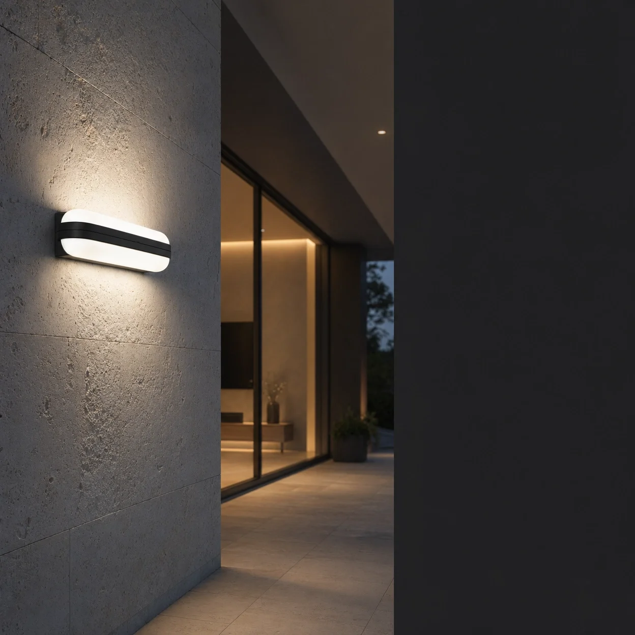 

Modern LED Outdoor Wall Light IP65 Waterproof Up & Down Lighting for Porch Patio Garden Corridor Matte Black