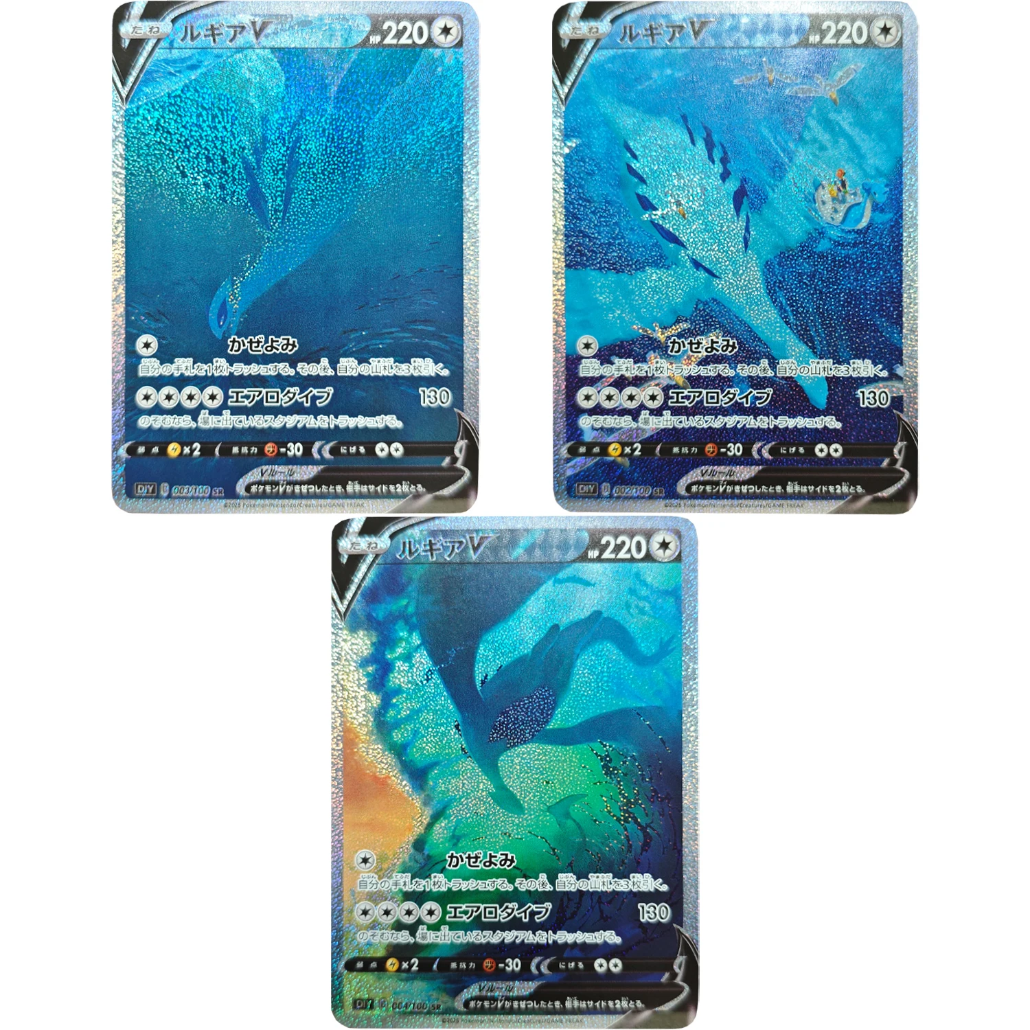 3 قطعة/المجموعة Ptcg Lugia Charizard Tyranitar Gengar Umbreon Sylveon الانكسار بطاقة فلاش الكلاسيكية أنيمي جمع بطاقة هدية لعبة