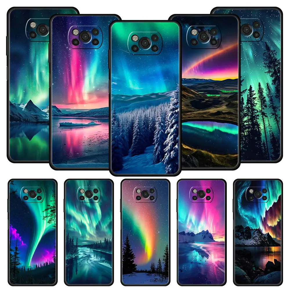 Beautiful northern lights Phone Case For For Xiaomi Poco X6 X5 Pro X4 X3 NFC F5 Pro F4 F3 GT M5 M4 Pro 5G M3 C51 C50 C55 Cover