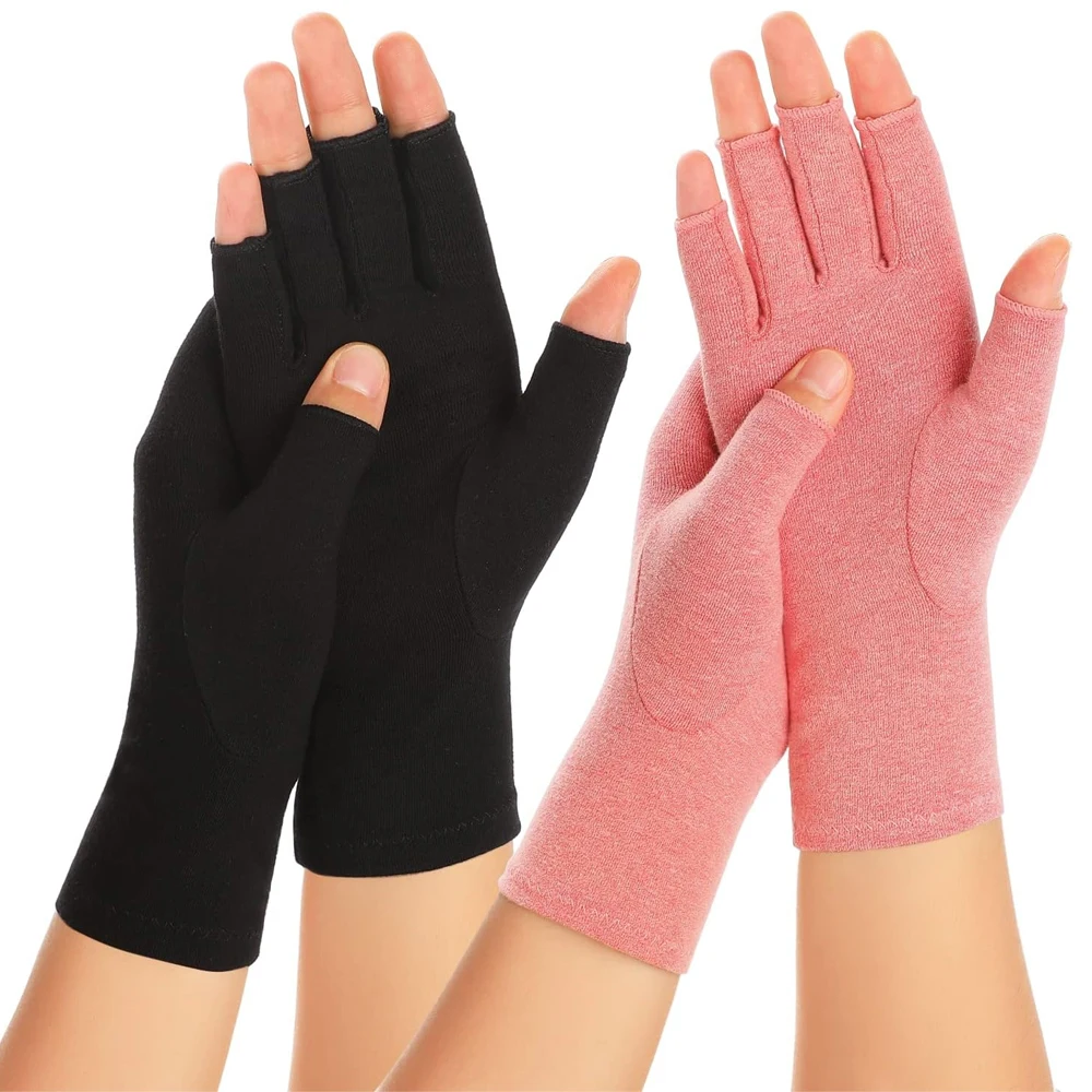 1 Pair Arthritis Gloves Women Men, Carpal Tunnel, Rheumatiod, Tendonitis, Fingerless Hand Thumb Compression Gloves