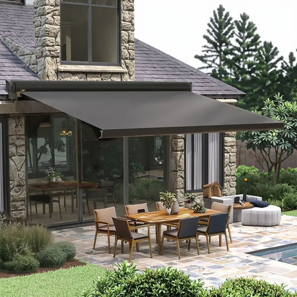 Modern High Quality Outdoor UV Protective Sunshade APP and WiFi Activate Outdoor Intelligent Canopy Easy To Install Awning
