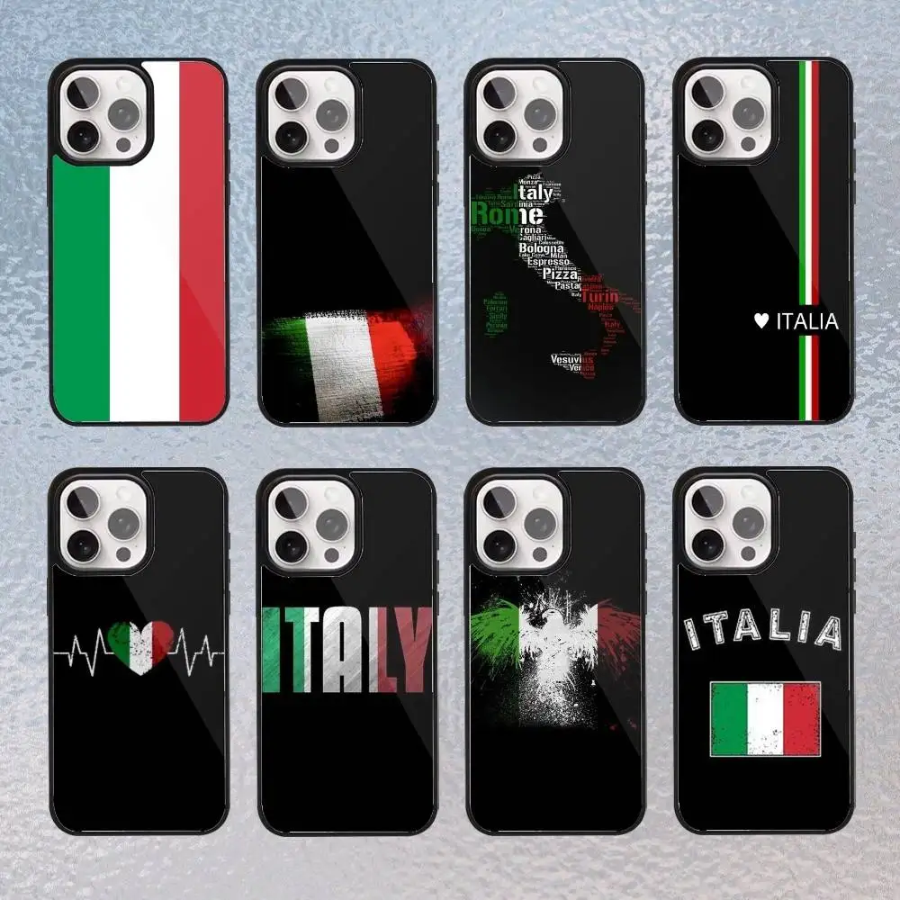 

Map Italy Flag Phone Case For iPhone17,16,15,14,13,12,11 Plus,Pro Max Magnetic Magsafe Wireless Charging
