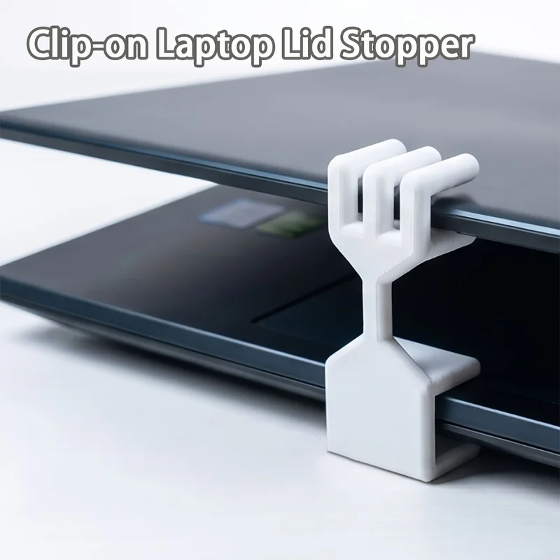 Portable Ergonomic Laptop Anti-fold Cover Stand, Cooling Support Bracket, Mini Notebook Holder, Prevents Accidental Lid Close Bl