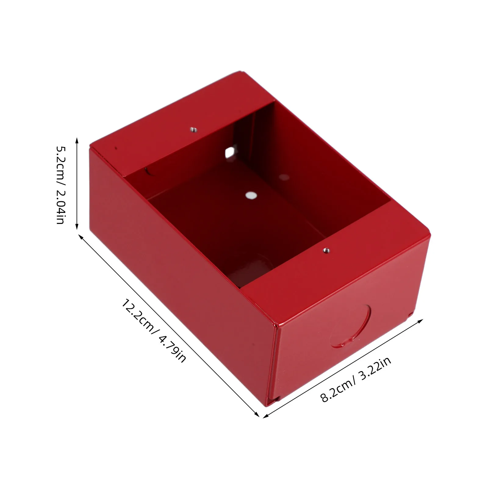 Scatola inferiore per interruttore allarme antincendio Design durevole in metallo Installazione semplice Scatola di protezione del punto di chiamata di emergenza per la sicurezza dell'ufficio