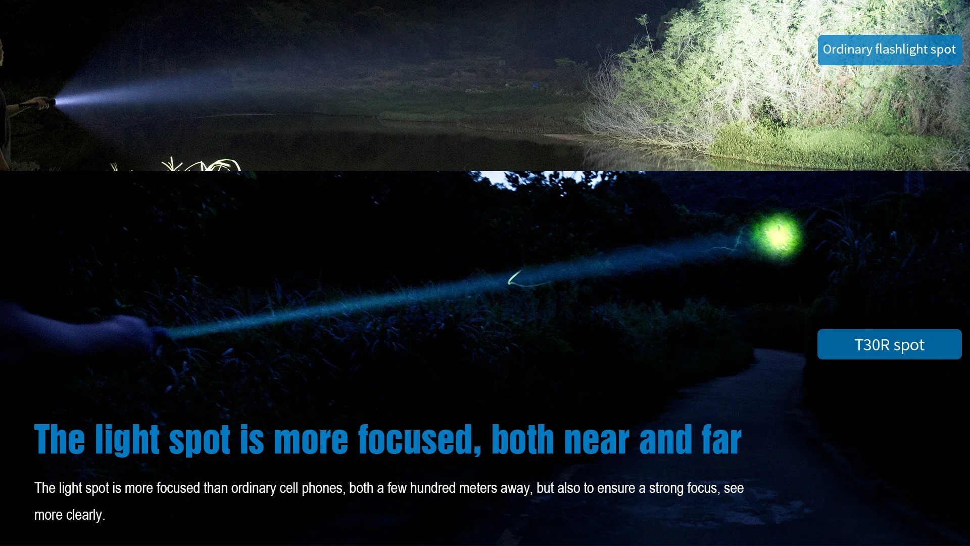 High Powered LEP Laser Flashlight  T30R 460 Lumens LED Tactical Camping Hunting Torch Light Flashlight