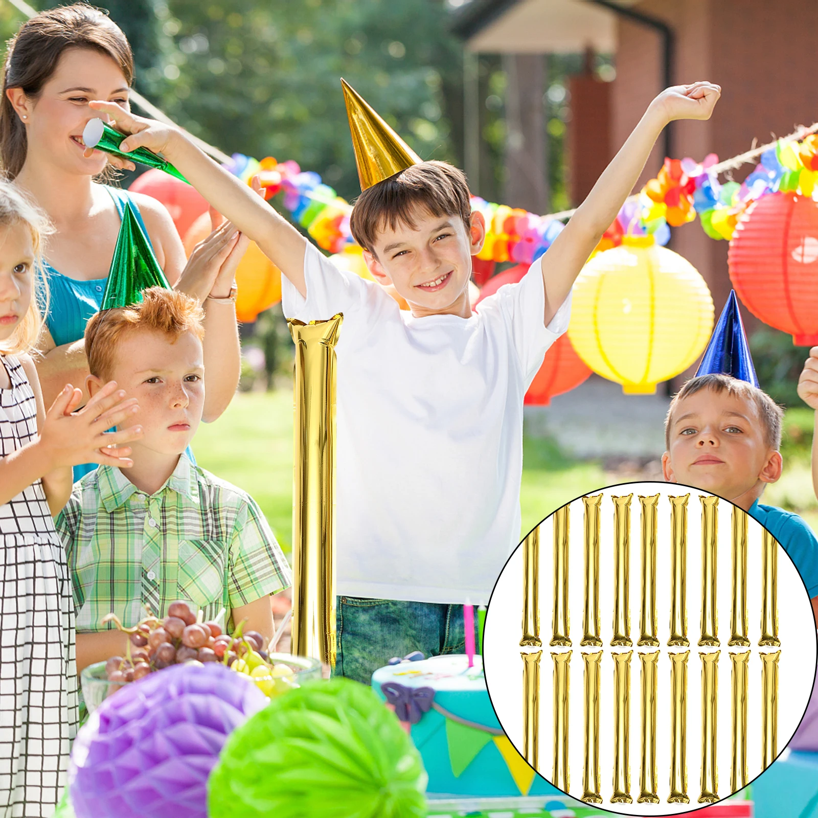 

24Pcs Inflatable Cheering Sticks Noise Makers Clapper for Sports Events Parties Concerts Rallies Outdoor Games