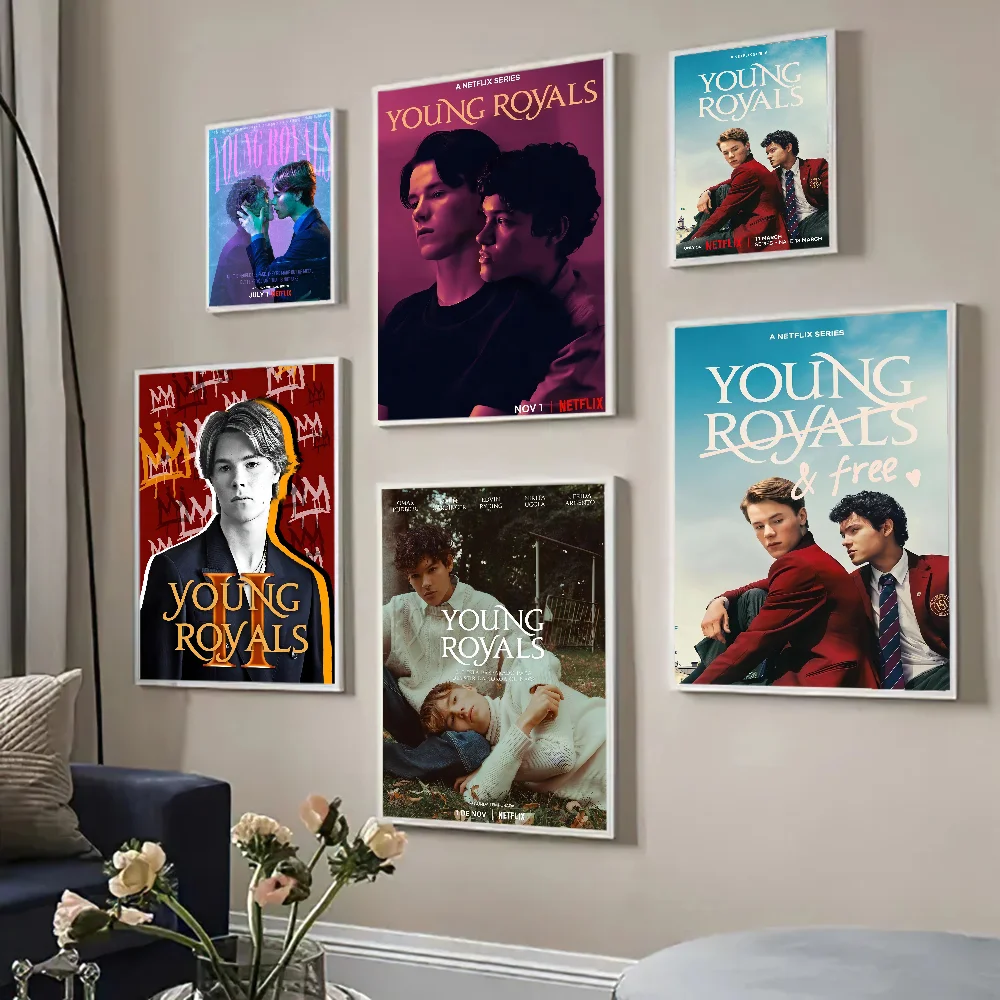 Young Royals TV Show Movie Sticky Posters Vintage Room Home Bar Cafe Decor Vintage Decorative Painting