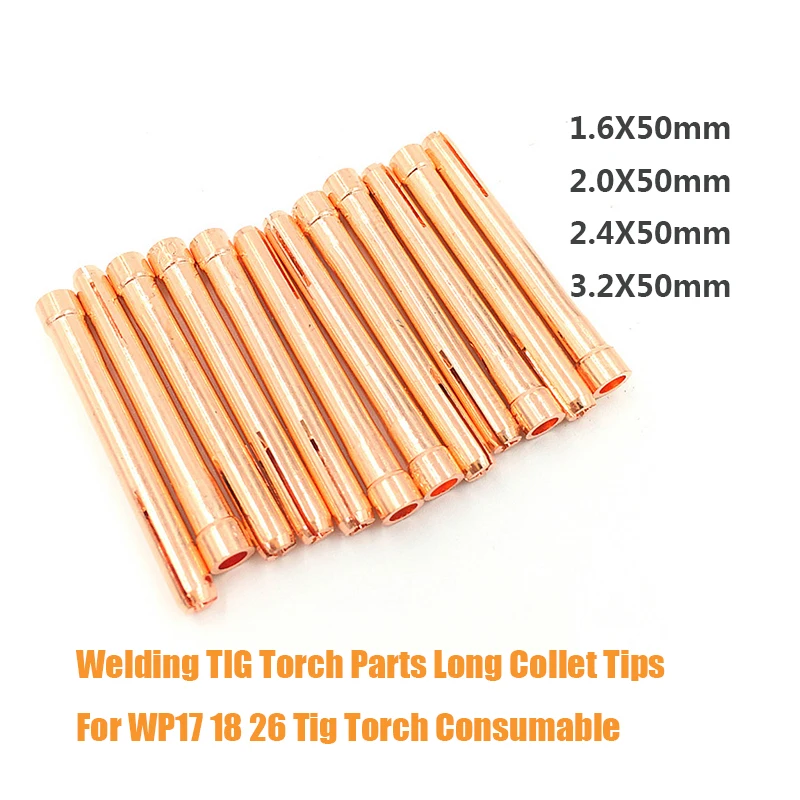 5/10Pcs1.6/2.0/2.4/3.2mm Tig Welding Torch Collet Kit For WP-17/18/26 Tig Welding Machine/Equipment Torch Replacement Parts Set