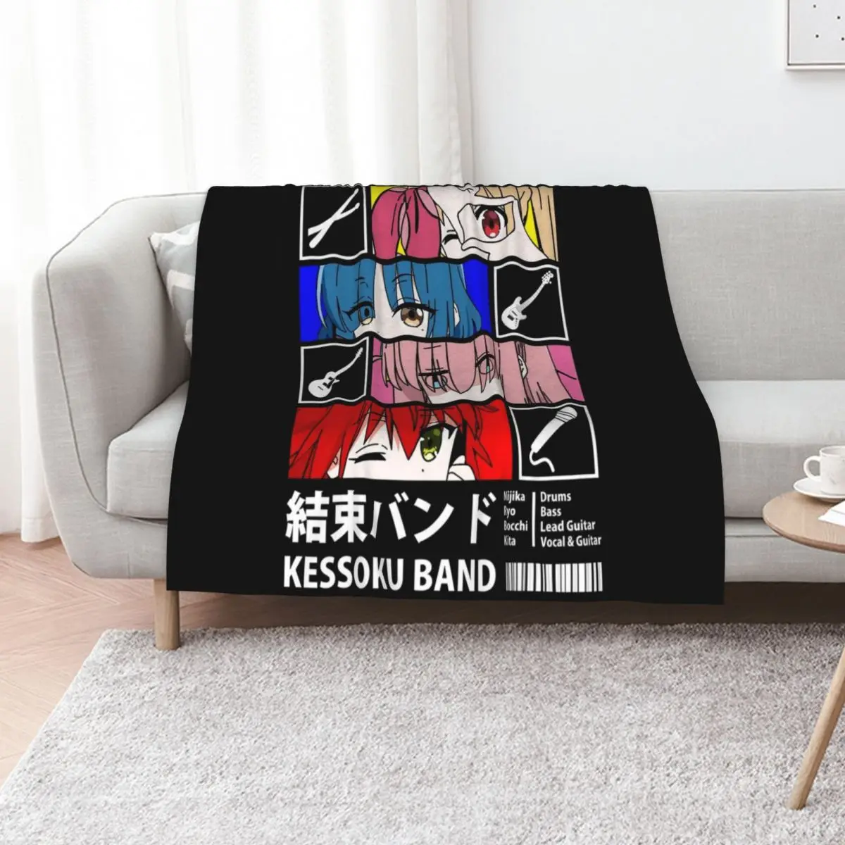 

Kessoku Band Line Up Throw Blanket Blankets For Baby Custom Sofa blankets ands Blankets