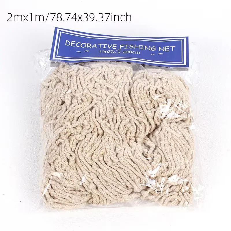 1set Fishing Net Wall Hangings Studio Prop Room Home Decor Sea Stickers Marine Over The Garden Life