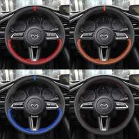 Protector para volante de coche personalizado DIY 100% apto para Mazda 3 Axela 2019 2020 2021 CX-30 MX-30 2020 2021 accesorios de Interior de coche