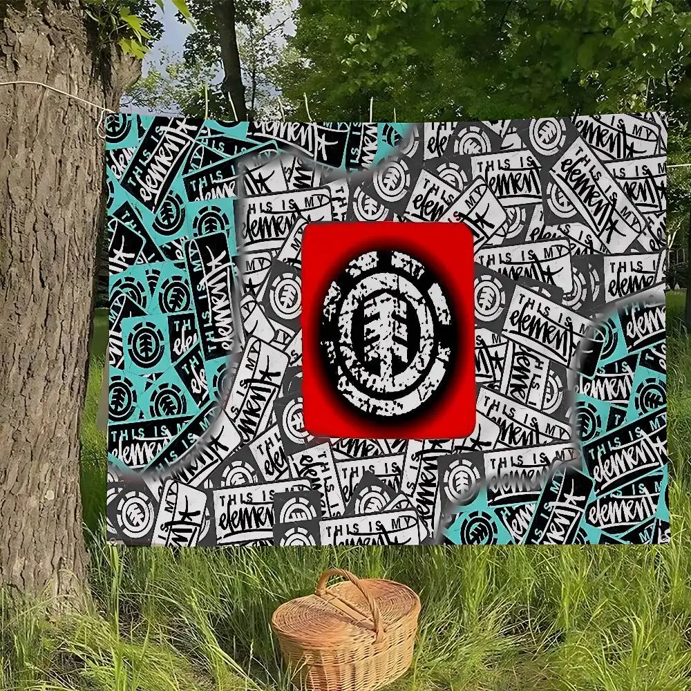 E-Element Skateboards Boardsport Logo Small Size Cheerleading Banner Hand Pulled Flag Outdoor Atmosphere Flags