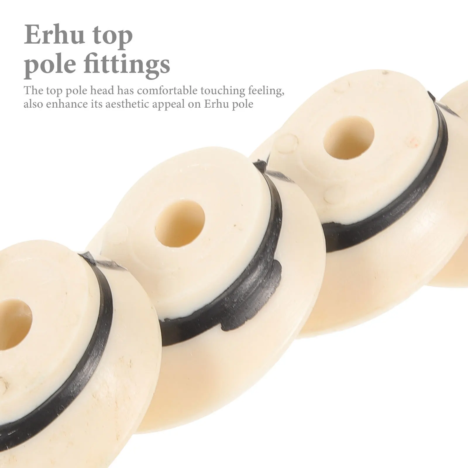 

4Pcs Erhu Top Pole Fittings Easy to Use Operate Chinese Erhu Parts and Accessories Musical Instrument Pole Heads