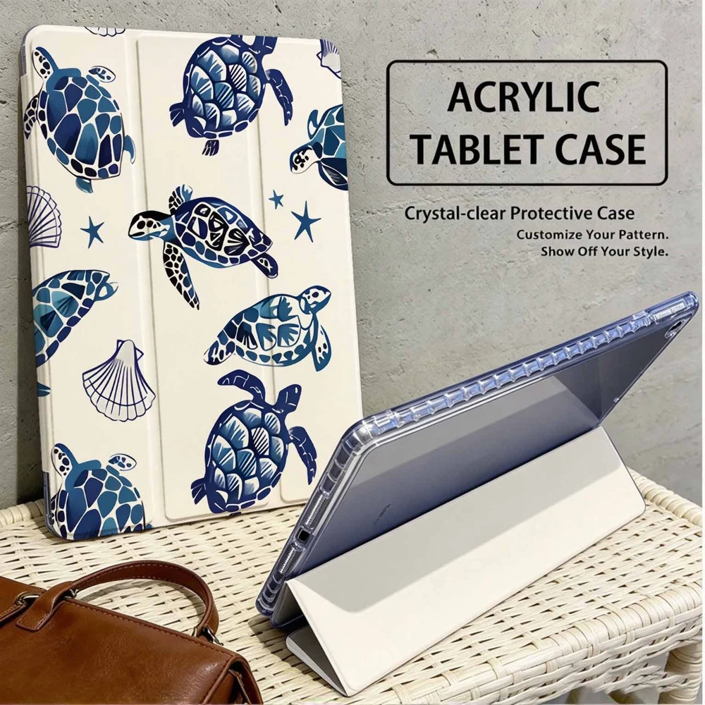Gentle Long Hair Schoolgirl For iPad Pro 11 12.9 13 A16 M2 M4 M3 M5 9.7 10.2 5/6/7/8/9/10/11th Mini Air 3 4 5 6 Tablet Case
