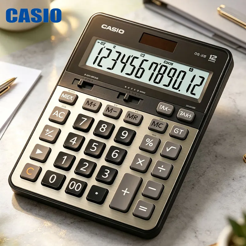 Casio DS-2B/AX-12B/AX-120B High-end business calculator - black matte finish - office computer for corporate executives