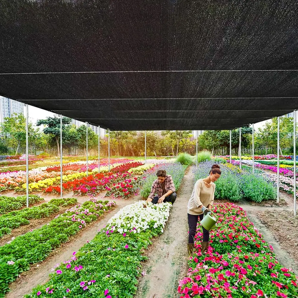 Durable 12x20 FT Shade Cloth for Garden, Mesh Tarps with Grommets, Sun Protection Netting for Patio, Plants, Greenhouse, Outdoor