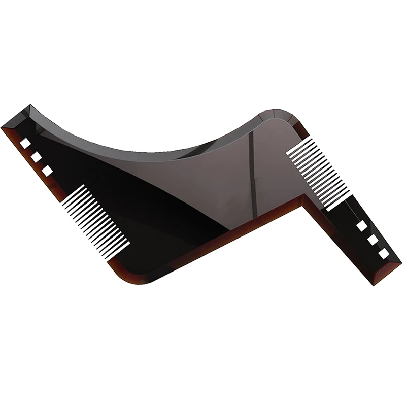 1Pc Men Double Sided Beard Comb Shaping Styling Template Hair Beard Safety Trim Comb Plastic Beard Hairdressing Comb