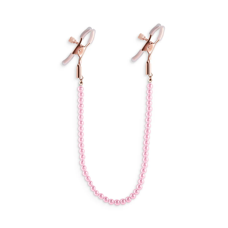 

Female Nipple Clamps With Pearl Chain Set Woman Metal Pearl Colorful Nipple Clips Breast Bondage Restraint Slave Fetish Sex Toy