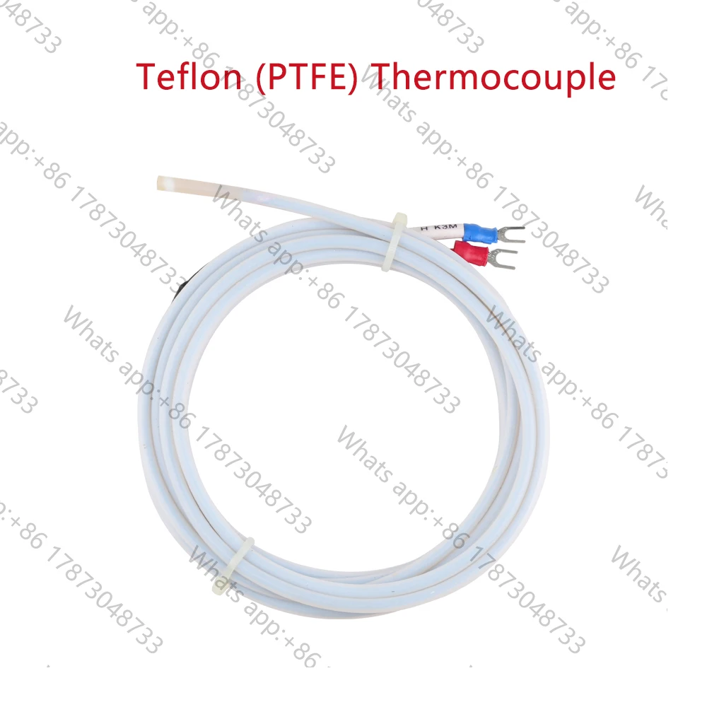 PTFE K Thermocouple Specially for Strong Acids or Alkalies  1 Meter Wire （2PCS ）