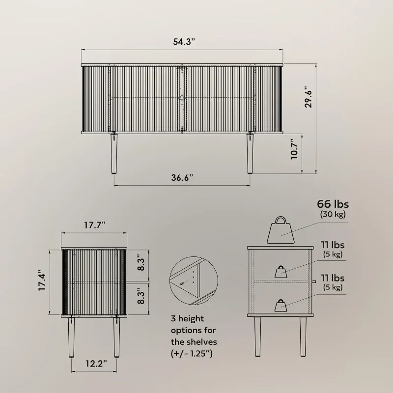 Armoire de Rangement avec Portes et Étagères, Idéale pour le Bureau et la Chambre à Coucher