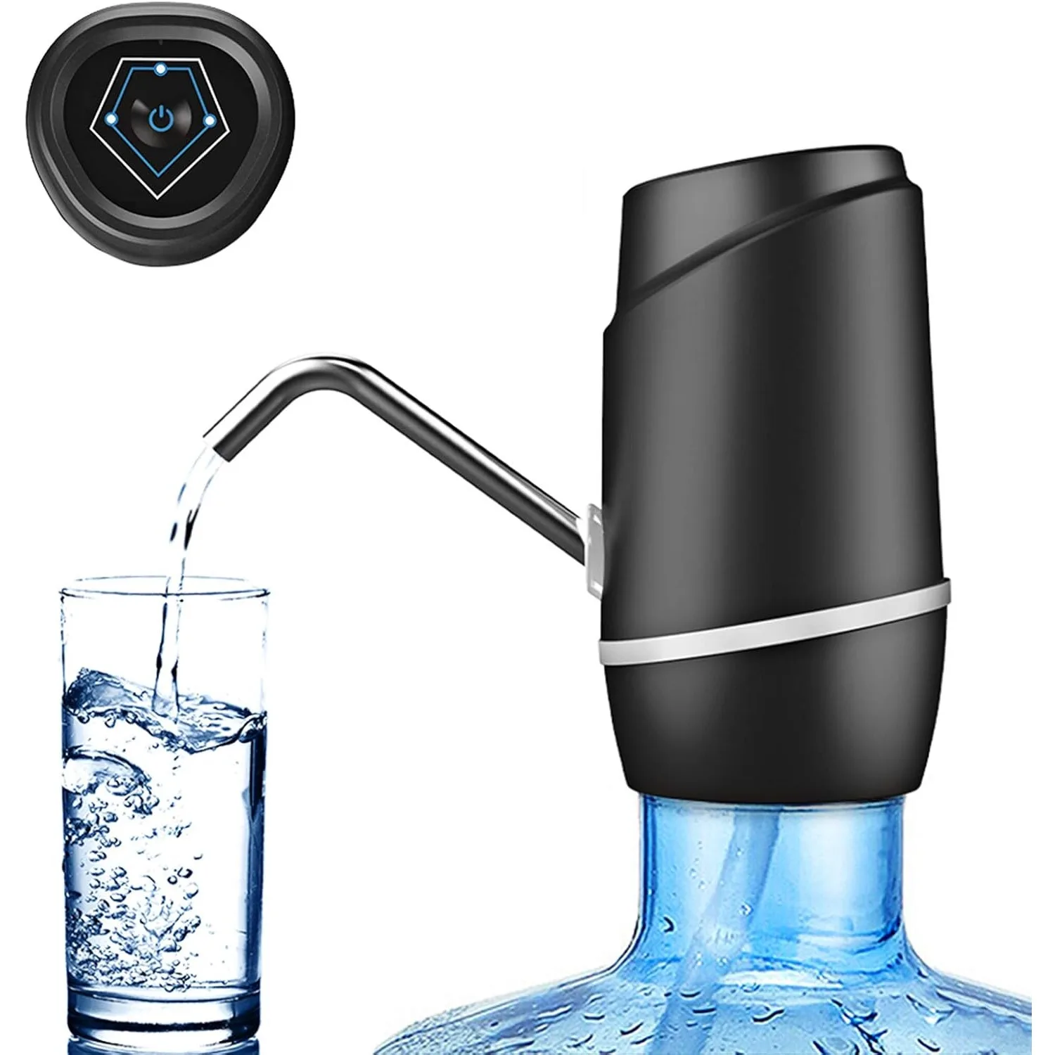 Pompe à eau électrique Portable, distributeur d'eau potable universel, chargeur USB, bouteille d'eau, pour 2-5 gallons