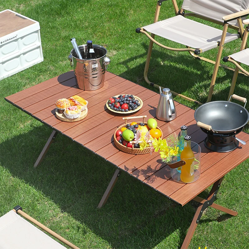

Folding Camping Table 1500 Outdoor Carbon Steel Roll Table XL Size Simple Foldable Table with Carry Bag