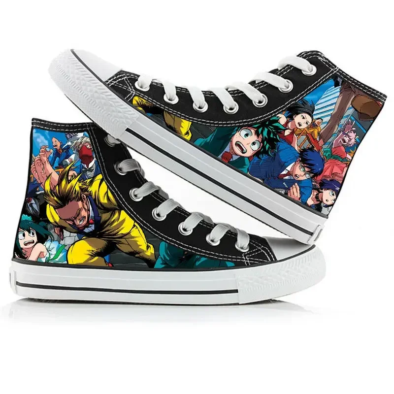 Anime Bakugou Katsuki Stampa My Hero Academia Midoriya Izuku Sneakers alte in tela Scarpe casual MN4