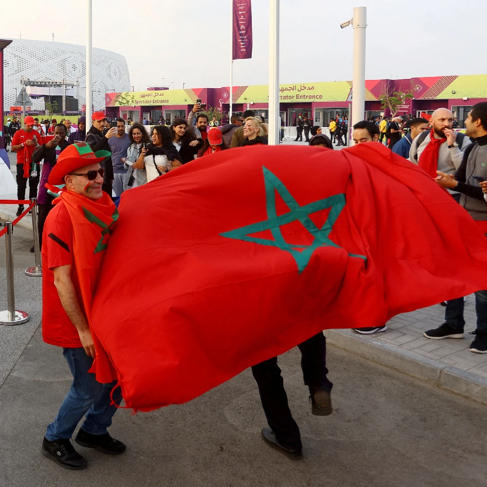 لافتة علم المغرب مقاس 90 × 150 سم من FLAGLINK معلقة على الأعلام الوطنية للزينة #1