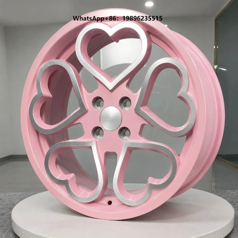 19 Inch Heart Shaped Forged Wheels Pink Love Heart Rims 5x112 Aluminum Sport Wheels Compatible With A3 A4