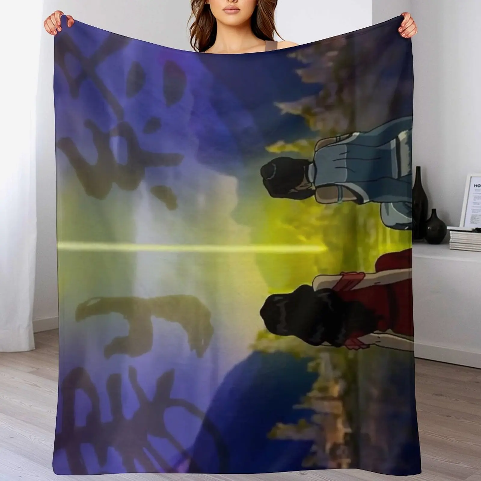 Korrasami with End Credits Throw Blanket For Decorative Sofa Bed covers Sleeping Bag Beautifuls Blankets