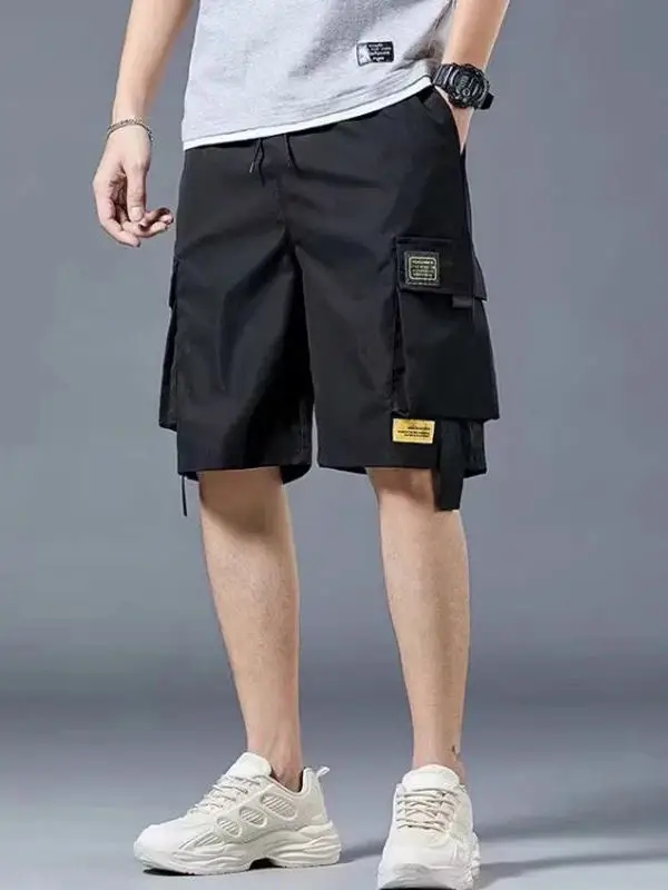 

Casual Men's Five Quarter Pants ket Size Straight Leg Youthful Vitali Sle Summer Leisure Trousers for Daily Wear
