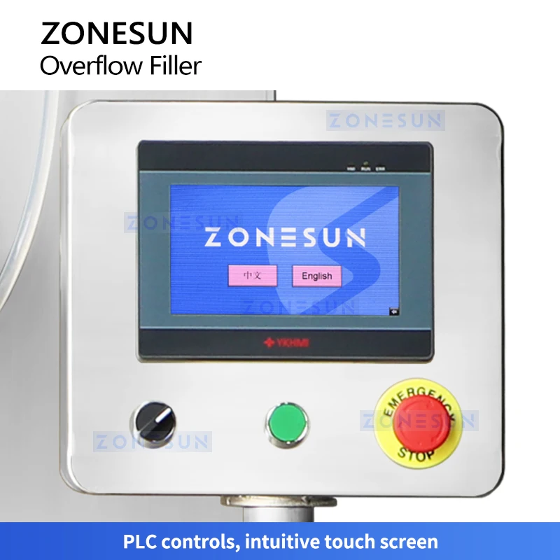 Zonesun Pressure Overflow Filler 4 Head Gravity Bottle Filler Wine Filling Machine ZS-VTGZ100