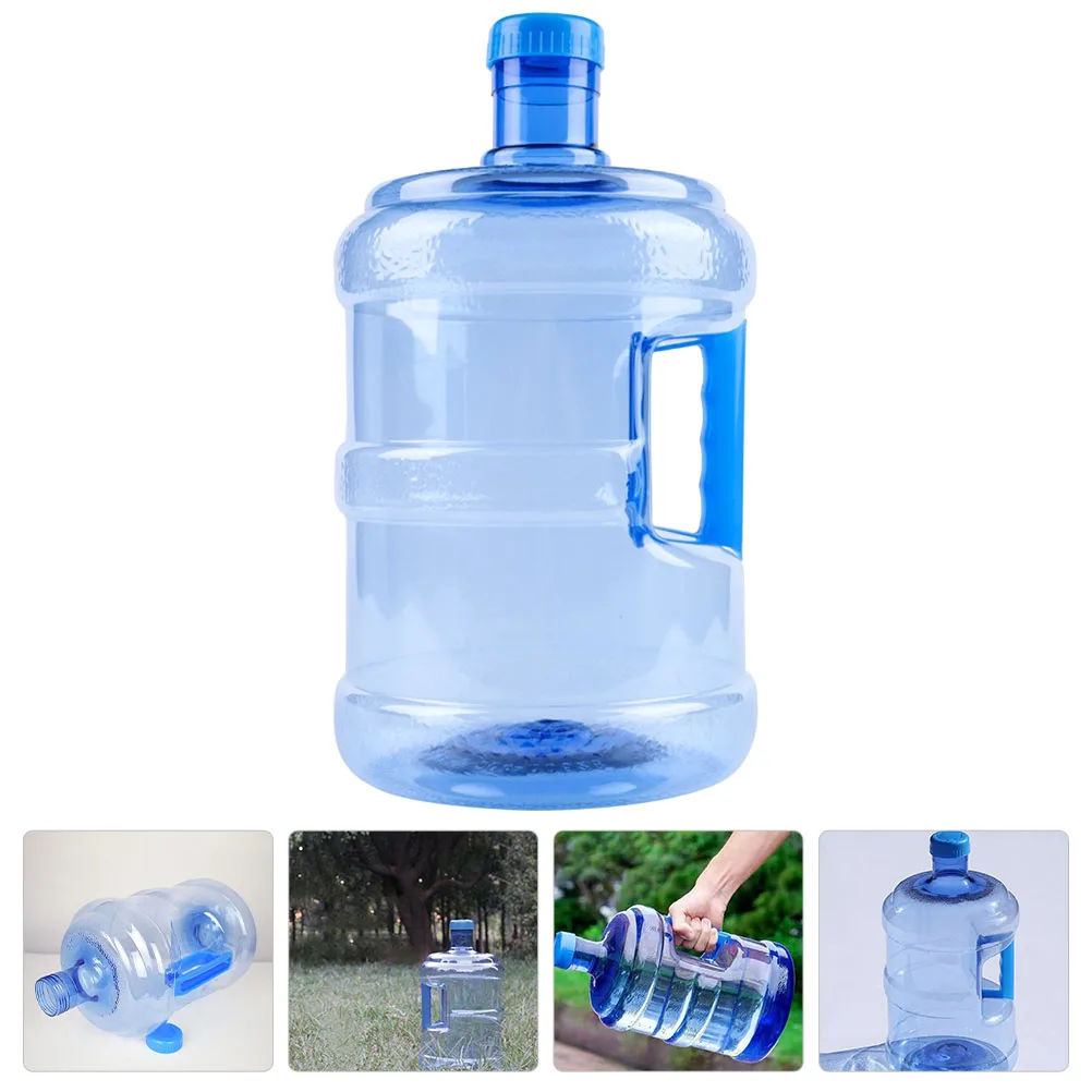 Outdoor Water Bottle 5L Portable Water Bucket Thick Mineral Water Jug Water Storage Bucket Dispenser Barrel for Outdoor Camping