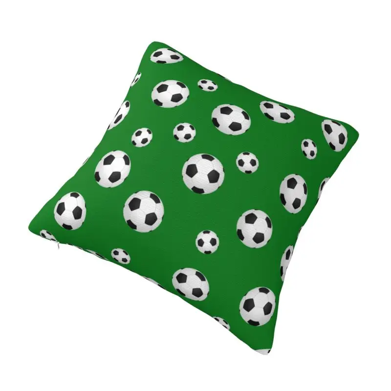 Custom Soccer Balls Lover Football Pattern Nordic Throw Pillow Cover Sports Gift Sofa Cushion