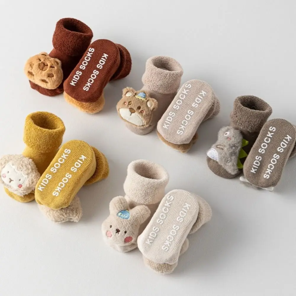 

Cute Kapybara Plush Baby Socks Cartoon Animals Pattern Anti-Slip Winter Floor Socks Warm Soft Cotton Newborn Stockings
